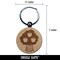 Apple Tree Fall Autumn Engraved Wood Round Keychain Tag Charm